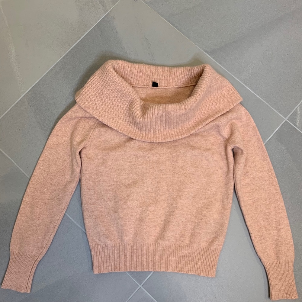 Uniqlo Shawl Collar Off The Shoulder Sweater